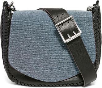 Aim&eacute;e All for Love Leather Crossbody Bag in Denim Leather at Nordstrom