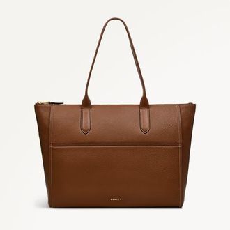 Radley London Oak Street Medium Ziptop Tote Bag in Saddle at Nordstrom