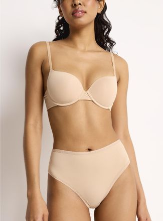 Miiyu Womens Microfibre high-waist elastic-trim bikini panty Recycled nylon