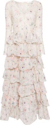 Zimmermann Halliday floral-print gown - women - Cotton - 2 - White