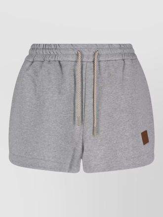 Fendi straight cut shorts side slits detail