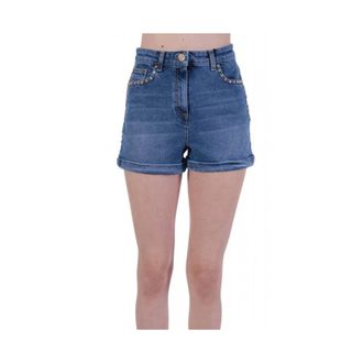 Elisabetta Franchi Dames, Korte broeken, Blauw, Maat: W29 Denim