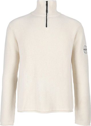 Murphy & Nye Whisper White Fender High-Neck Half-Zip Sweater