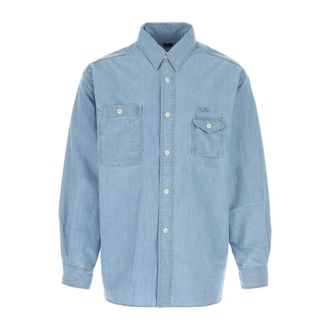 Nanam&iacute;ca Denim Shirts, male, Blue, Size: L Regular Collar Chambray Shirt