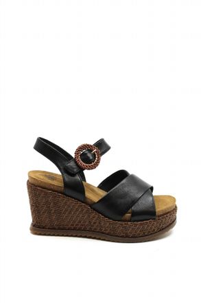 S&ouml;fft Womens Dorathy Wedge Sandal In Black