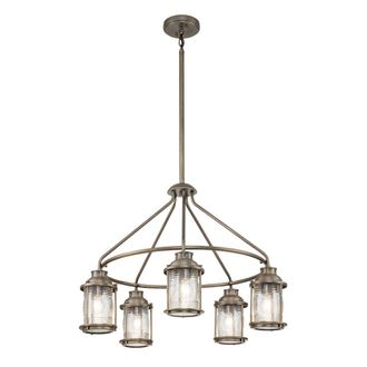 Elstead Lighting L&aacute;mpara suspendida de exterior en bronce envejecido, di&aacute;metro 66 cm
