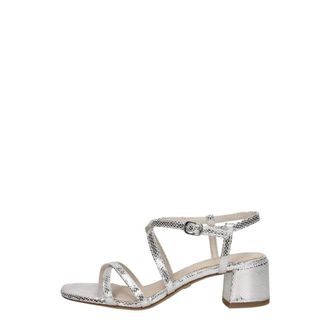 Tamaris Schoenen, Dames, Grijs, 38 EU, Leer, High Heel Sandalen