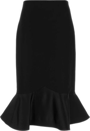 Fendi Black Wool Skirt
