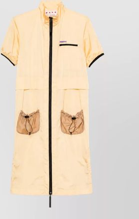 Marni ripstop zip-front short-sleeve dress