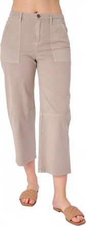 MARRAKECH Anneheim Crop Barrel Leg Mini Flare Pants In String