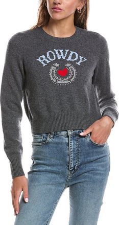Cinq &agrave; Sept Cinq &Agrave; Sept Howdy Cropped Graphic Crewneck Sweater