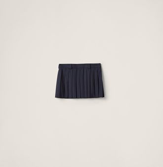 Miu Miu Pleated batavia miniskirt