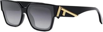 Fendi Zonnebril - unisex - Zonnebrillen - Zwart - ONE Size - Leer - Accessoires