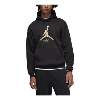 Nike Jordan Air Jordan Fleece Baseline Lifestyle Hoodie Black Gold FD7545-011