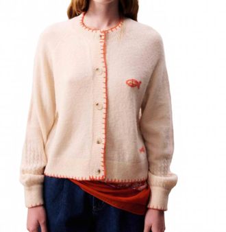 FRNCH Womens Mara Cardigan In Creme