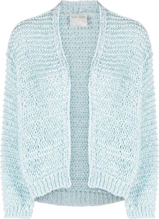 Forte_Forte open-knit open front cardigan - women - Mohair/Polyester/Polyamide/Wool - I - Blue