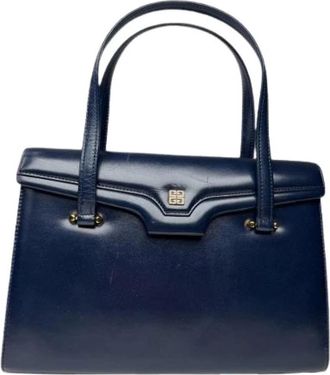 Givenchy Pre-owned Handbag - Dames - Vintage Handtas - Blauw - ONE Size - Leer - Vintage
