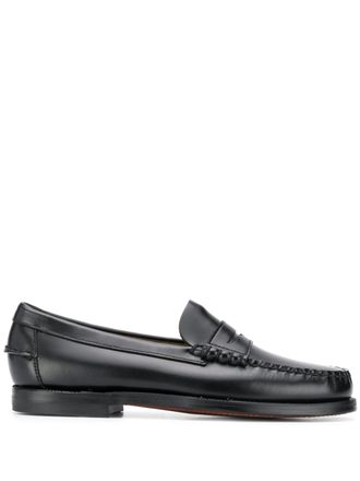 Sebago Black Classic Dan Smooth Leather Loafers