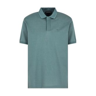 Emporio Armani Polos - Heren - Tops - Groen - Maat: L Katoen