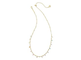 Kendra Scott Camry Beaded Strand Womens Necklace Womens Necklace Gold Pastel Mix