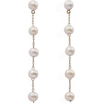 Alex and Ani Freshwater Pearl Linear Earrings at Nordstrom