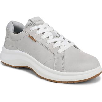 Dr. Scholls Feel Good Plantar Fasciitis Leather Sneaker (Women) - Wide Width Available in Light Grey at Nordstrom, Size 6.5