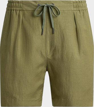 Polo Ralph Lauren Men & apos;s Silk-Linen Drawstring Shorts