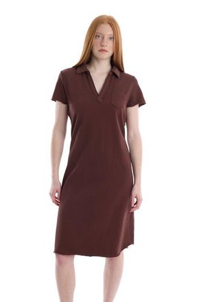 Wilt Polo Dress with Chest Pocket in Shaved Chocolate at Nordstrom, Size X-Small