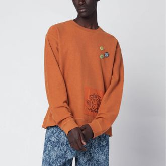 Brain Dead Felpa Gargoyle color terra in cotone