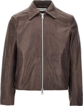 Our Legacy Mini Jacket - Heren - Jassen - Bruin - Maat: XL Leer