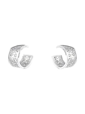 Poiray 2010s witgouden Fil oorbellen met diamant - Zilver