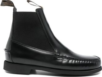 Sebago Calliope leather Chelsea boots - women - Leather/Fabric/Leather/Fabric/Rubber - 7.5 - Black