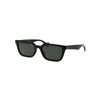 Gucci Gg 1539S Lettering Zonnebril - Heren - Zonnebrillen - Zwart - 55 MM - Accessoires