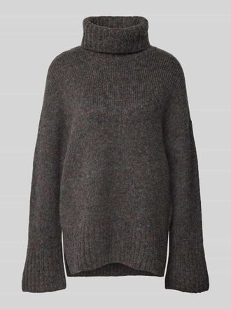 Vero Moda Loose Fit Rollkragenpullover mit Woll-Anteil Modell INGRID in Dunkelgrau Melange, Gr&ouml;&szlig;e XS