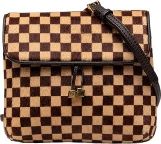 Louis Vuitton Pre-owned Gazelle Cross Body Bag - Dames - Vintage Schoudertas - Bruin - ONE Size - Leer - Vintage