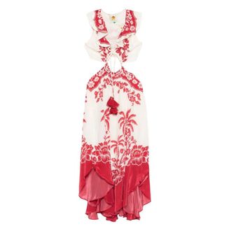 Farm Rio Guanacaste Midi Jurk - Dames - Maxi kleedjes - Veelkleurig - M - Kleedjes