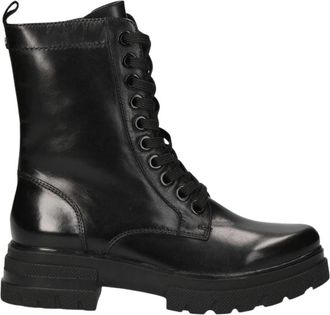 Caprice black casual closed booties - Dames - Veterlaarzen - Zwart - 37 EU - Leer - Schoenen