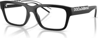Dolce & Gabbana 53mm Rectangle optical glasses in Black at Nordstrom