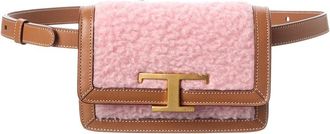 Tod's TodS Leather & Wool Belt Bag