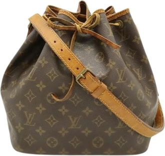 Louis Vuitton Pre-owned Bucket Bags, female, Brown, Size: ONE SIZE Pre-owned Canvas Bucket Bag