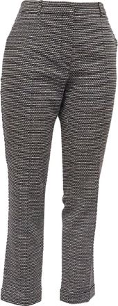 BOSS Hugo Boss Textured Houndstooth Trousers in Multicolor Cotton