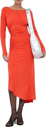 Patrizia Pepe Jurken - Dames - Casual kleedjes - Oranje - XS - Nylon - Kleedjes