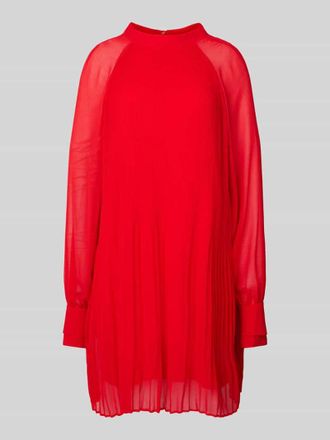 HUGO BOSS Knielanges Kleid mit Plisseefalten Modell Dolumi in Rot, Gr&ouml;&szlig;e 32