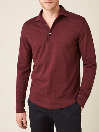 Luca Faloni Lava Red Brera Piqué Polo Shirt