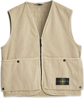 Stone Island S0184 ZIP GILET Size: L, colour: BEIGE
