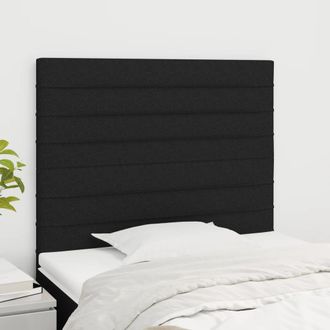 vidaXL Cabeceros 2 Unidades De Tela Negro 80x5x78/88 Cm Vidaxl