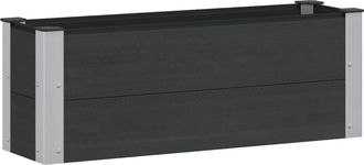 vidaXL Arriate Elevado Negro 100 X 30 X 36 Cm Wpc Y Aluminio Vidaxl