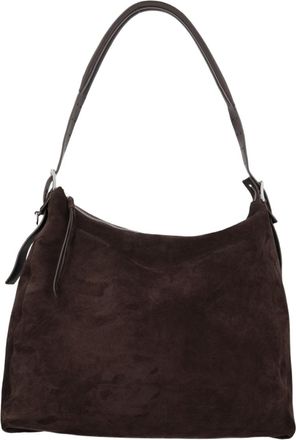 Christophe Lemaire Brown Split Cow Leather Suede Shoulder Bag