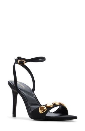 Aldo Leara Ankle Strap Pointed Toe Sandal in Other Black at Nordstrom, Size 8.5