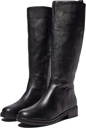Abercrombie & Fitch Agra Tall Boots Black Leather Knee High ZAP1035